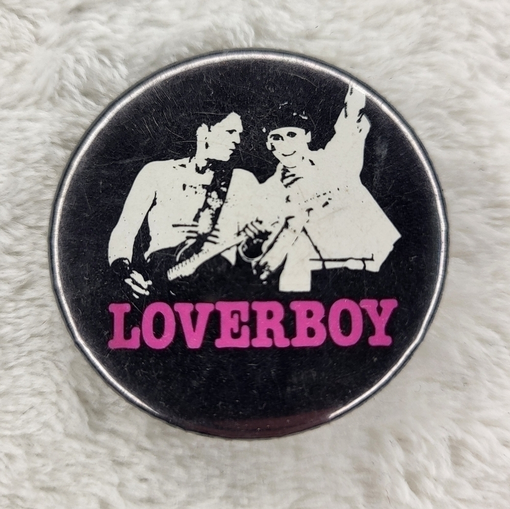 Vintage LOVERBOY Pinback Button.